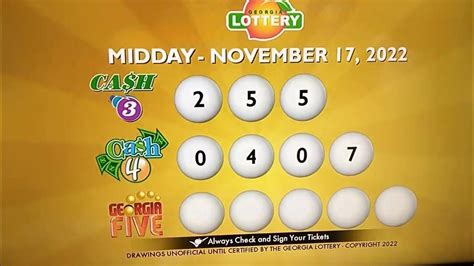 ga lottery winning numbers results pick 3.